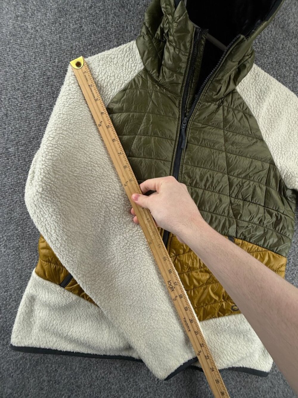 Mountain Hardwear Altius Green Small Nylon Puffer Fleece Jacket Womens Logo - Picture 9 of 16